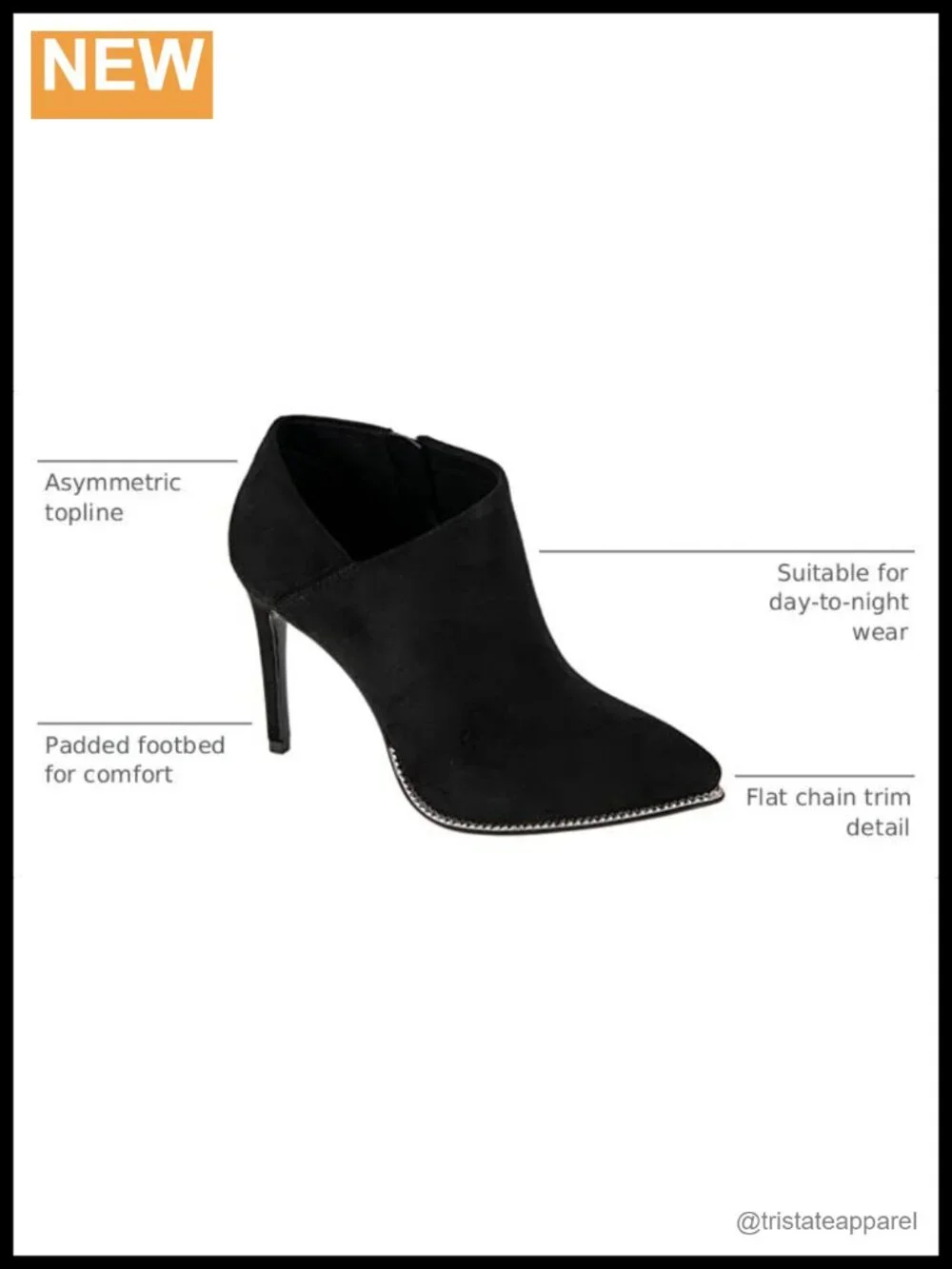 BCBGeneration Women's Hadix Ankle Bootie Stiletto Heel Pointed Toe Zip Closure